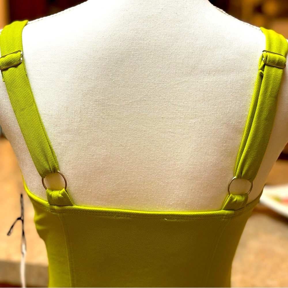 Haute Monde Green Adjustable Strap Bodycon Body Suit Size Small - Picture 9 of 16